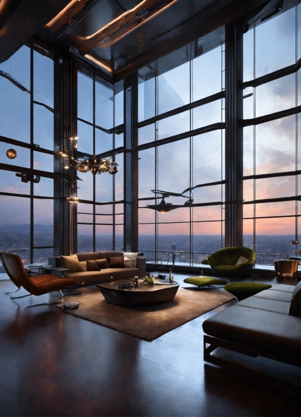 Sky, Couch, Property, Furniture, Building, Window