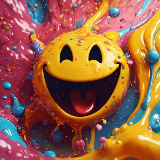 Smile, Water, Liquid, Happy, Paint, Emoticon