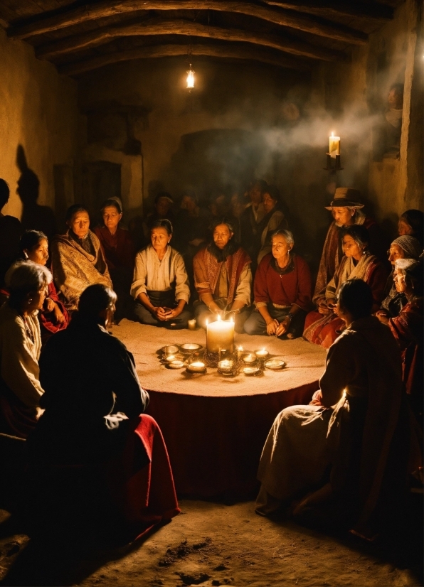 Table, Temple, Lighting, Candle, Social Group, Heat