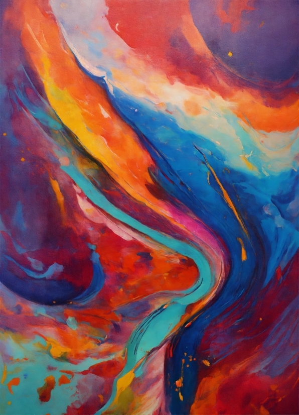 Video Trimmer Mac, Art Paint, Paint, Azure, Orange, Painting
