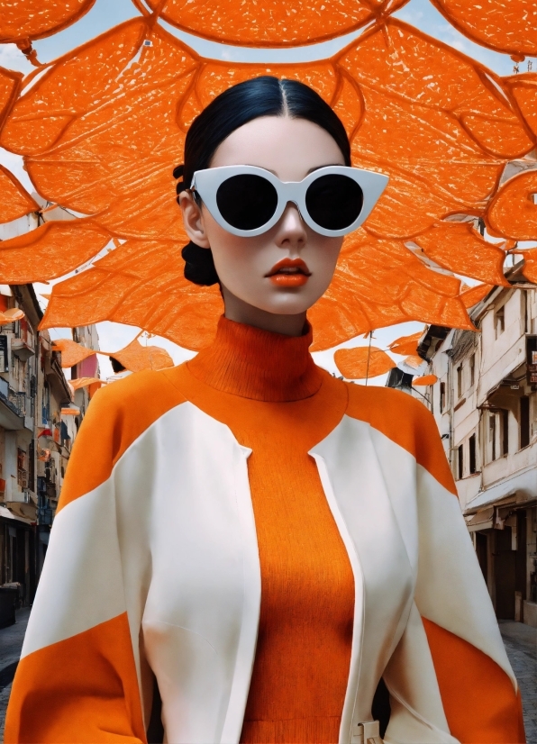 Vision Care, White, Eyewear, Orange, Fashion, Sunglasses