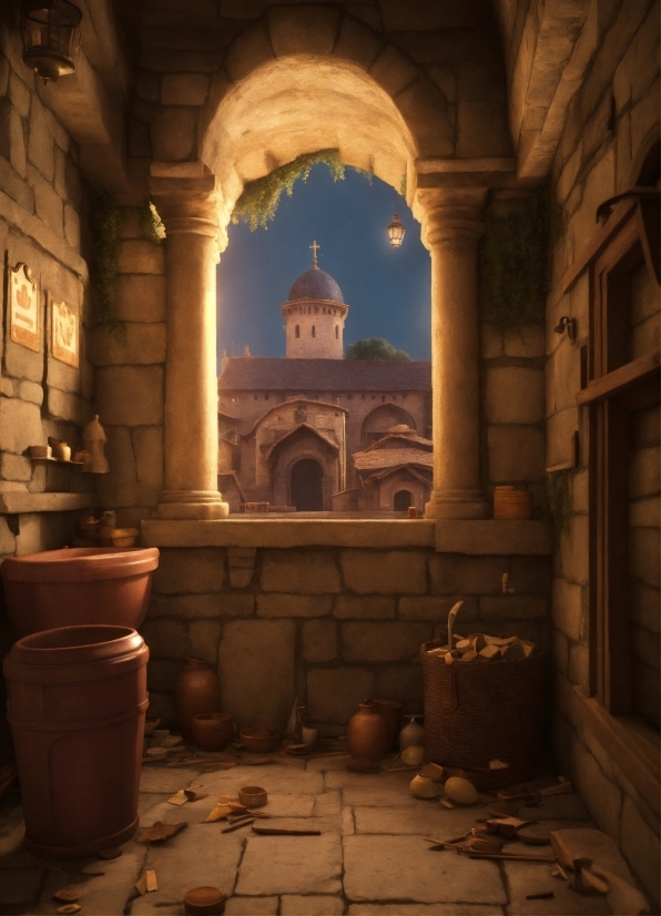 Vlog Audio No Copyright, Brown, Flowerpot, Barrel, Window, Building