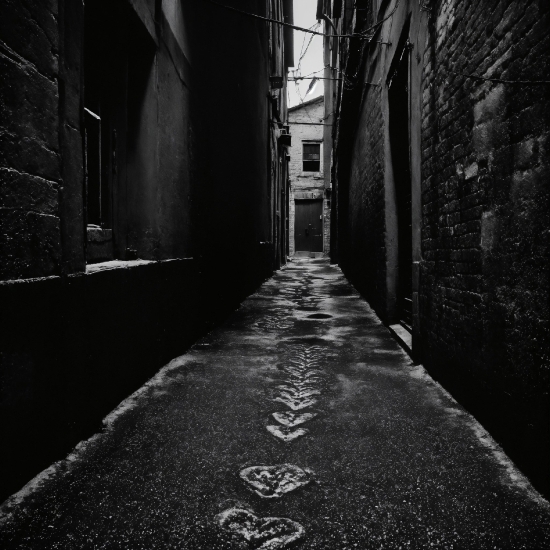 Water, Black-and-white, Style, Road Surface, Monochrome, Alley