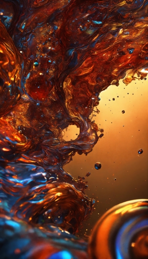 Water, Liquid, Amber, Nature, Orange, Fluid