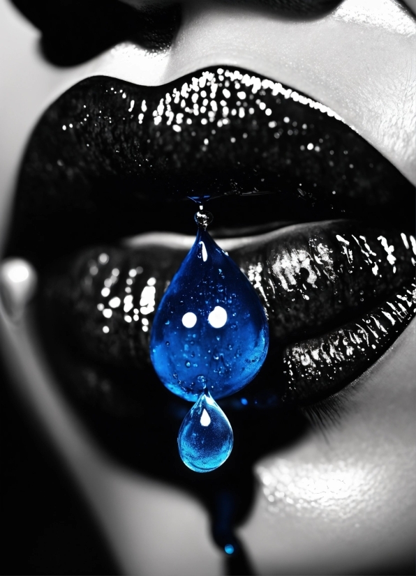 Water, Liquid, Body Jewelry, White, Blue, Black