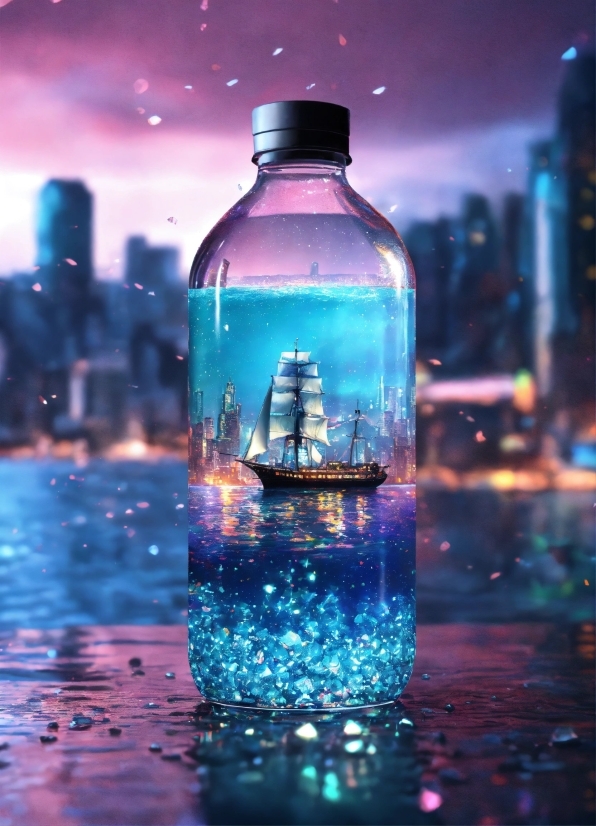Water, Liquid, Drinkware, Bottle, Light, Azure