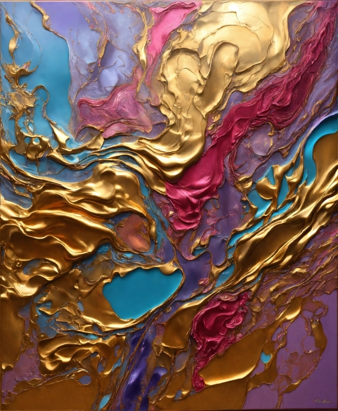 Water, Purple, Liquid, Organism, Art, Painting