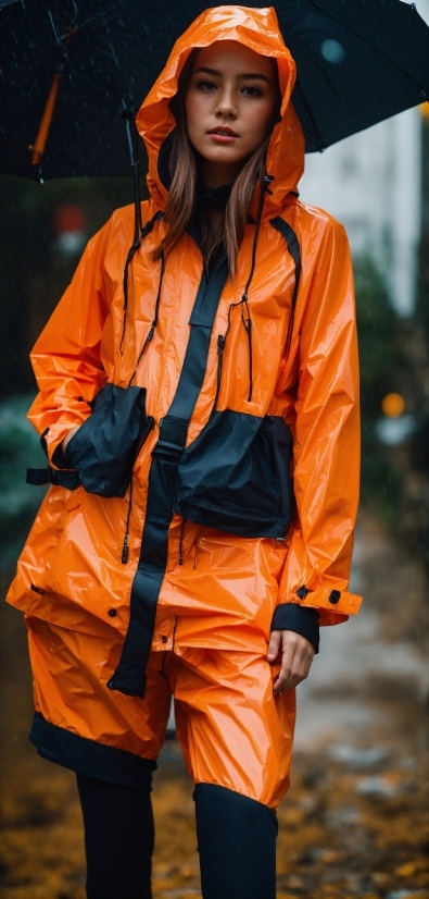 Workwear, High-visibility Clothing, Orange, Sleeve, Bag, Travel