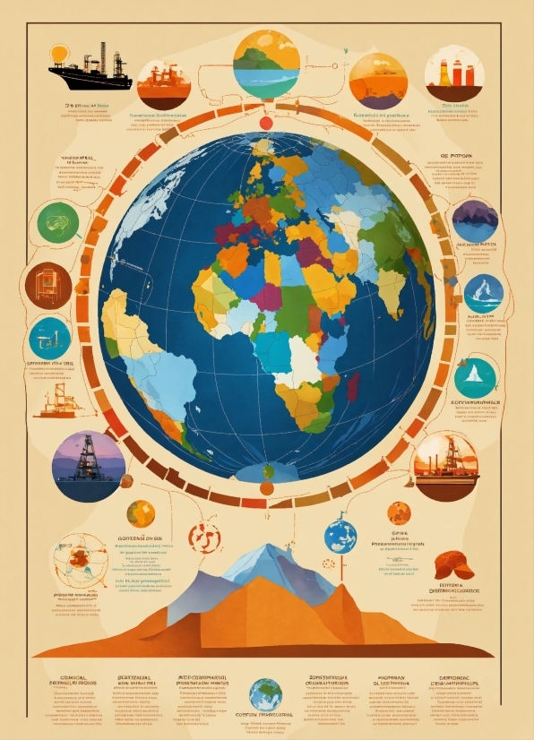 World, Map, Font, Circle, Art, Symbol