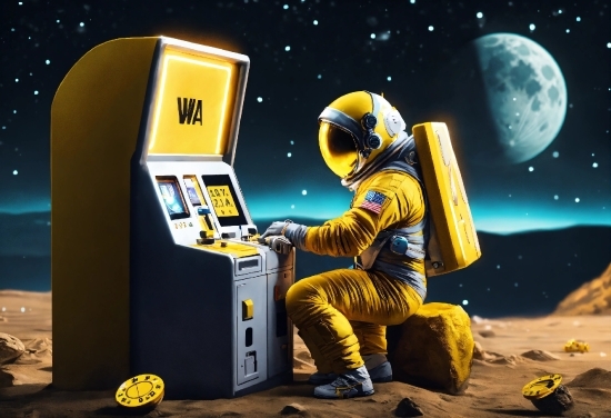World, Moon, Astronaut, Yellow, Astronomical Object, Space