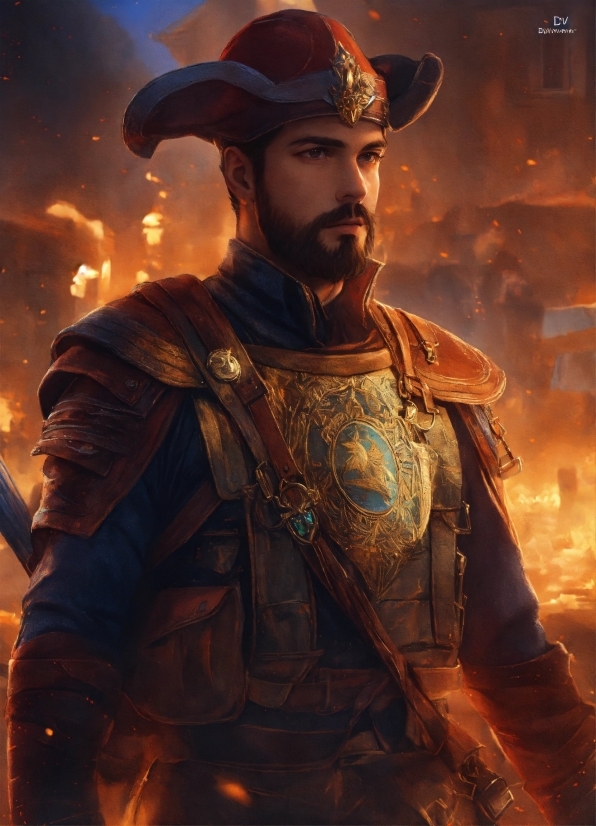 Youtube Audiolibrary, Beard, Breastplate, Cg Artwork, Art, Hat