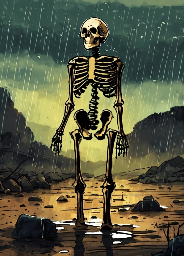 Art, Rib, Water, Skeleton, Bone, Skull