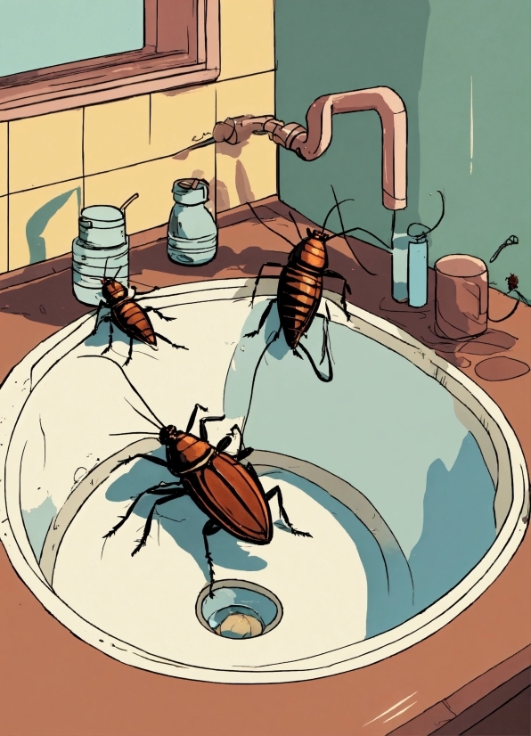 Arthropod, Insect, Window, Organism, Cartoon, Line