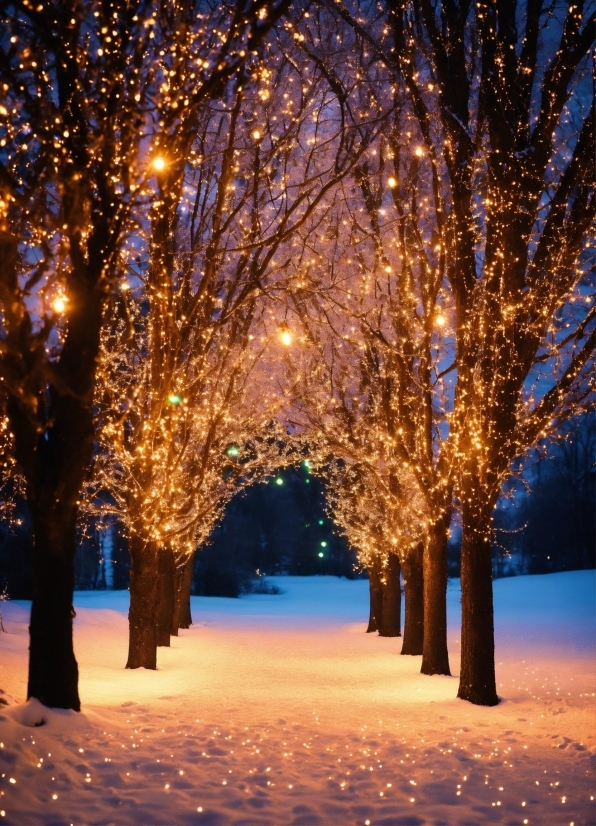 Atmosphere, Plant, Light, Snow, Street Light, Nature