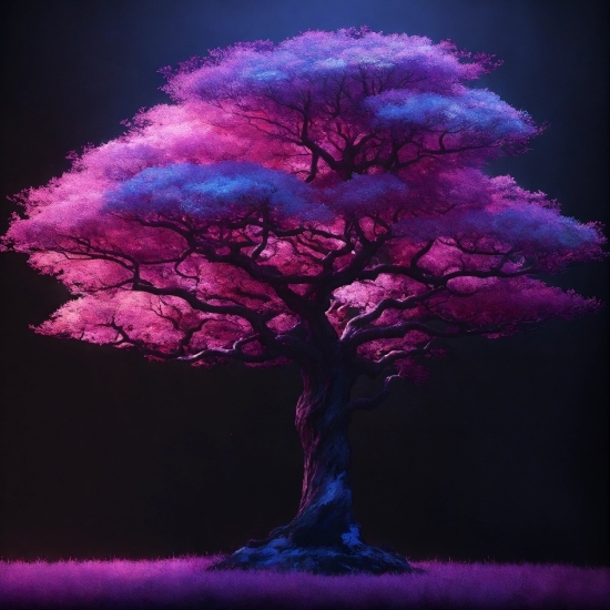 Atmosphere, Plant, Purple, Branch, Tree, World
