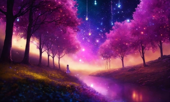 Atmosphere, Plant, Sky, Purple, Light, Tree