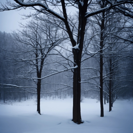 Atmosphere, Plant, Snow, Tree, Natural Landscape, Branch