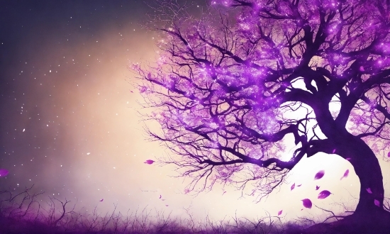 Atmosphere, Purple, World, Nature, Plant, Branch