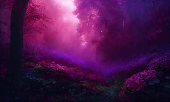 Atmosphere, Sky, Purple, Cloud, Plant, Natural Landscape