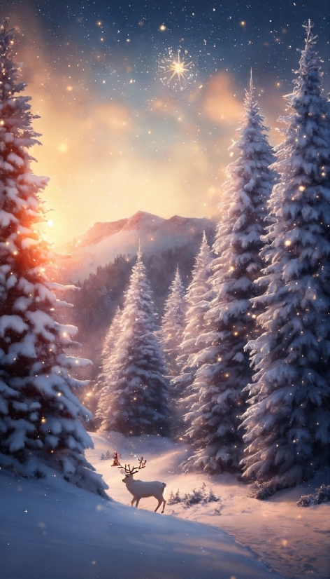 Atmosphere, Snow, Plant, Sky, Light, Nature