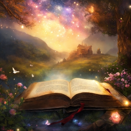Atmosphere, World, Nature, Plant, Book, Art