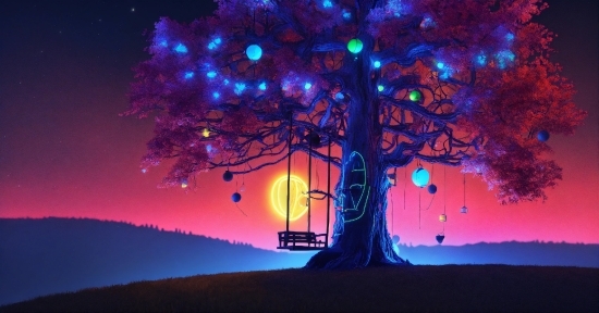 Atmosphere, World, Plant, Purple, Sky, Branch