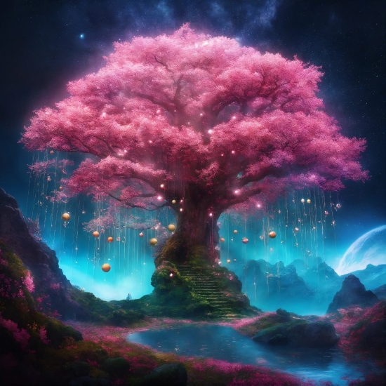 Atmosphere, World, Plant, Tree, Pink, Atmospheric Phenomenon