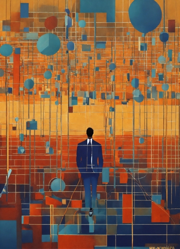 Biological Illustration, World, Blue, Orange, Textile, Art