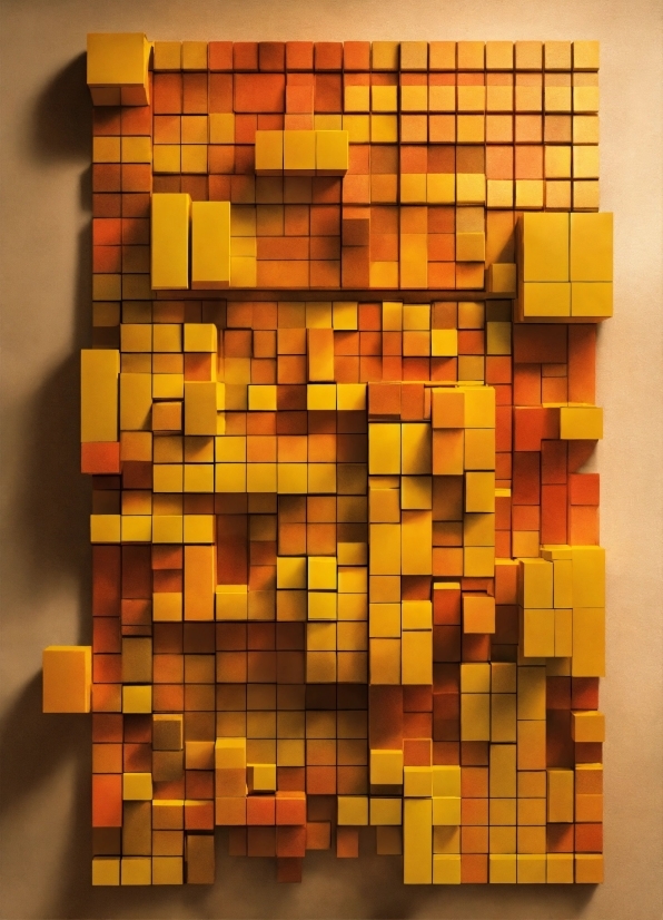 Brown, Amber, Rectangle, Orange, Wood, Art