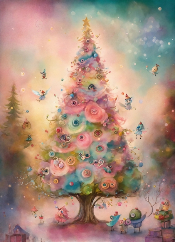 Christmas Tree, Christmas Ornament, World, Nature, Purple, Branch