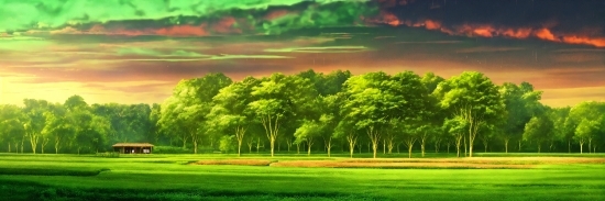 Cloud, Sky, Atmosphere, Ecoregion, Green, Plant