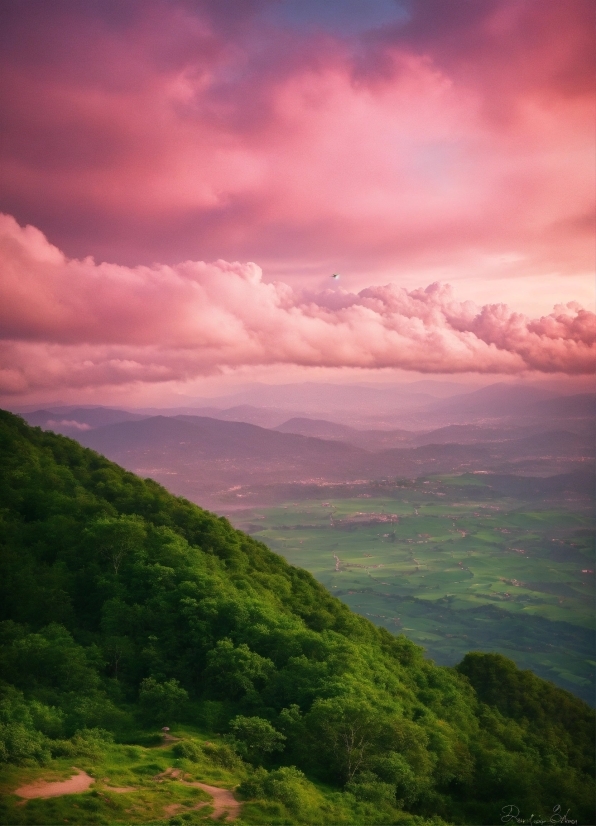 Cloud, Sky, Atmosphere, Mountain, Afterglow, Natural Landscape
