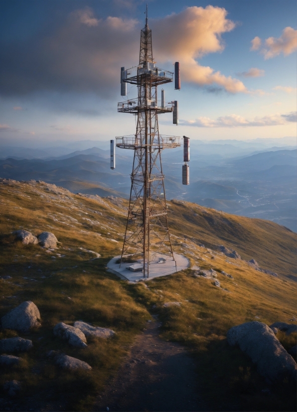 Cloud, Sky, Atmosphere, Transmitter Station, Mountain, Tower