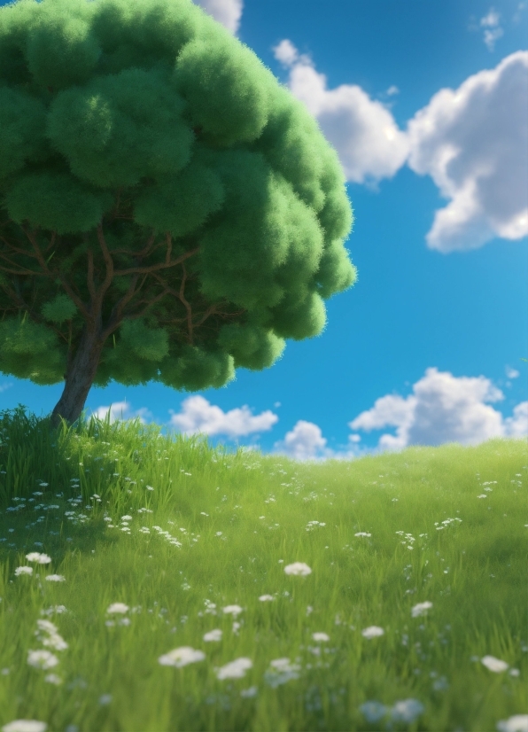 Cloud, Sky, Plant, Green, Natural Landscape, Flower