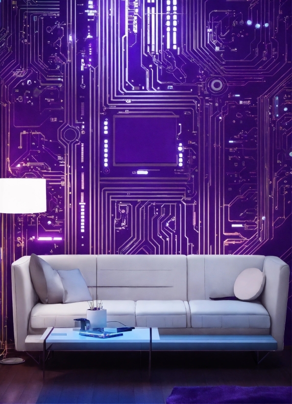 Couch, Property, Furniture, Purple, Blue, Black