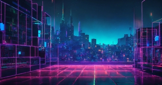 Digital Design Companies, Building, Purple, Sky, Skyscraper, Electricity
