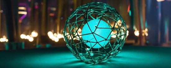 Electric Blue, Glass, Art, Net, Ball, Symmetry