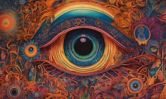 Eye, Human Body, Textile, Art Paint, Organism, Iris