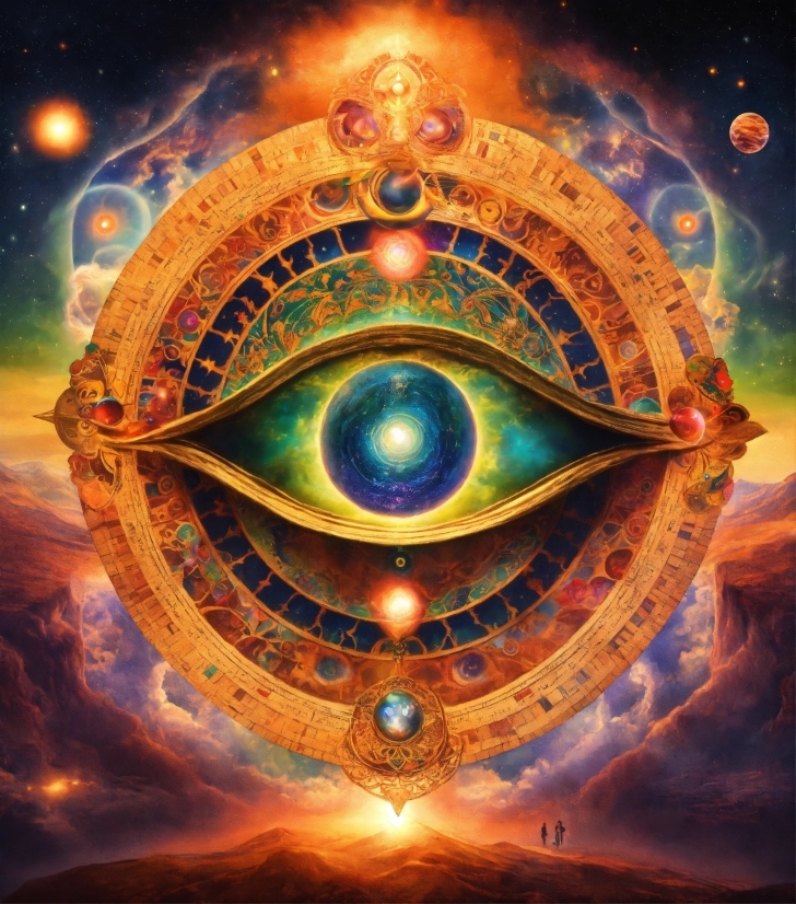 Eye, Light, World, Art, Astronomical Object, Symmetry