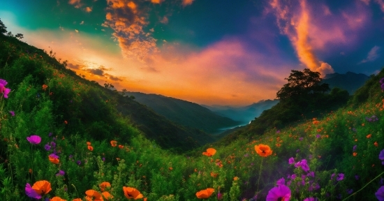 Flower, Cloud, Plant, Sky, Ecoregion, Natural Landscape