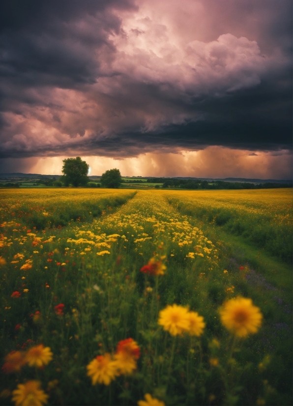 Flower, Cloud, Sky, Plant, Atmosphere, Ecoregion