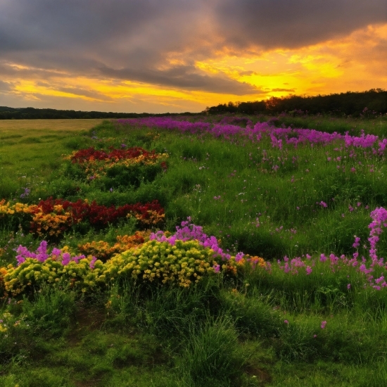 Flower, Cloud, Sky, Plant, Ecoregion, Natural Landscape