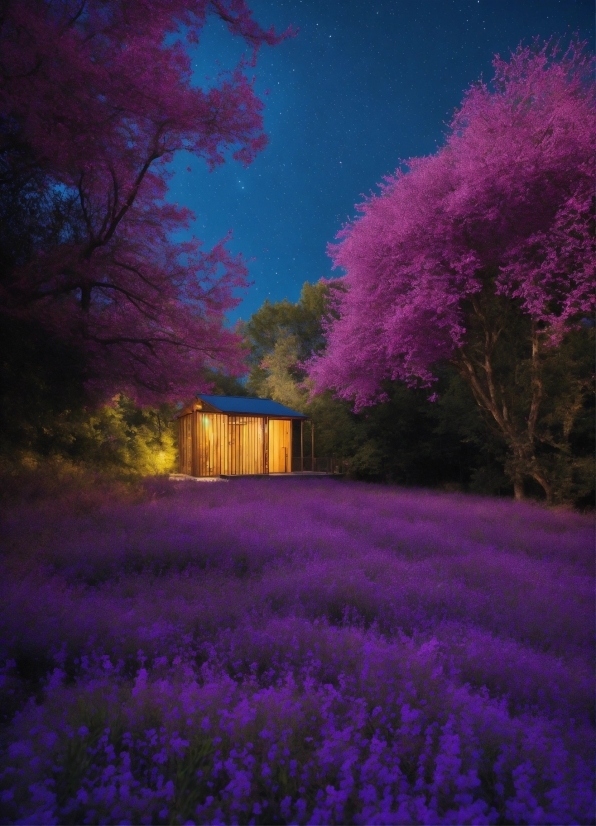 Flower, Plant, Atmosphere, Sky, Purple, Natural Landscape