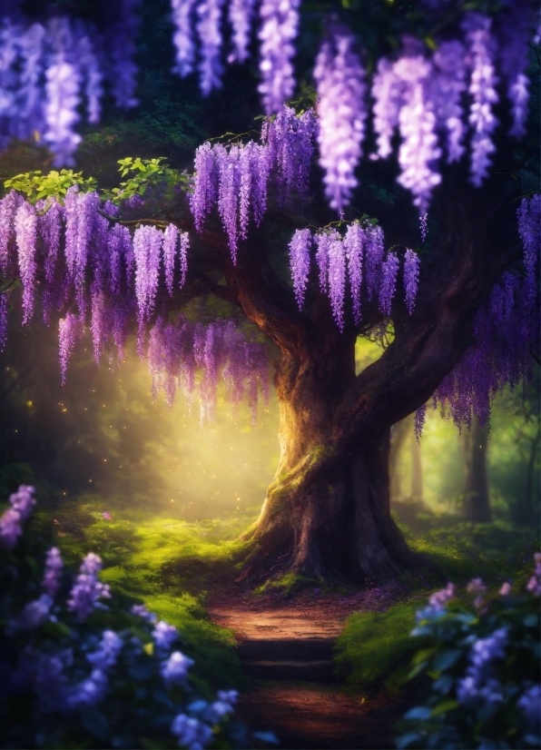 Flower, Plant, Purple, Light, Botany, Natural Landscape