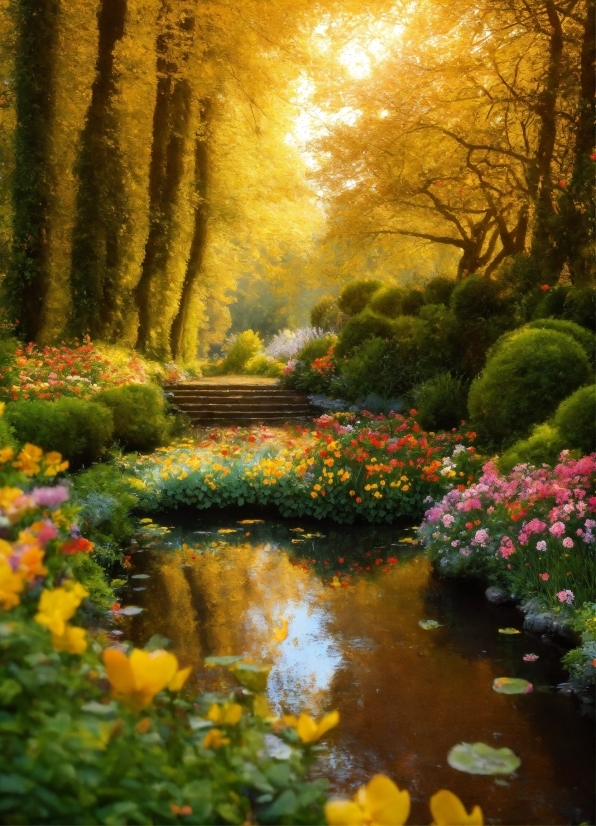 Flower, Water, Plant, Light, Nature, Natural Landscape