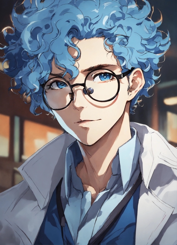 Forehead, Glasses, Hairstyle, Vision Care, Eyebrow, Cartoon