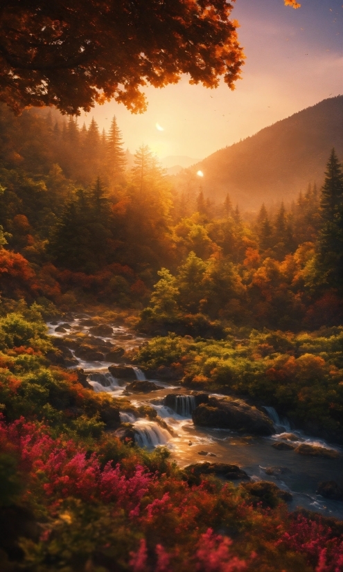 Fox Logo, Water, Plant, Sky, Mountain, Ecoregion