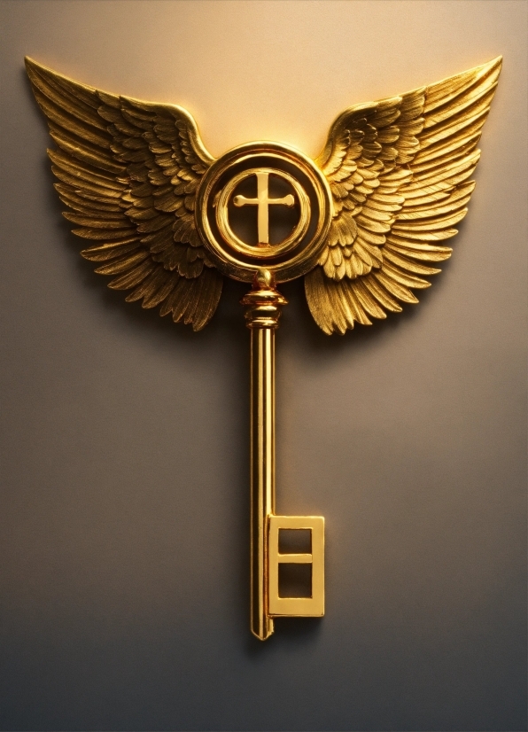 Gold, Artifact, Art, Emblem, Wing, Symbol