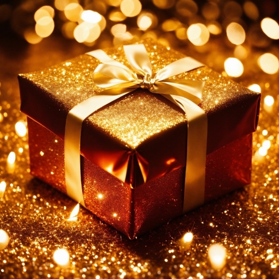 Gold, Light, Rectangle, Amber, Christmas Decoration, Ornament
