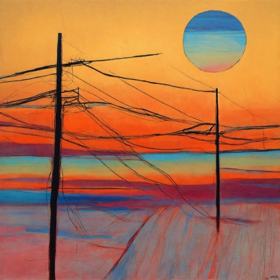 Good Flyer Design, Sky, Ecoregion, Afterglow, Natural Landscape, Overhead Power Line